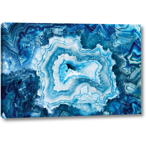 Mercer41 Indigo Agate II On Canvas by Danita Delimont Graphic Art Wayfair